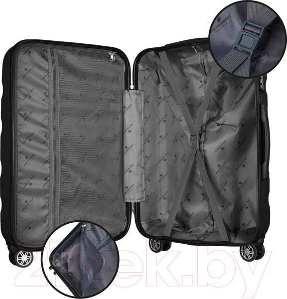 Изображение товара Чемодан на колесах Peterson PTN 5806-W-XS (серый)