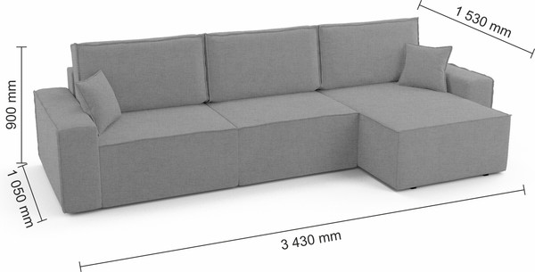 Изображение товара Диван угловой Mio Tesoro Бриз правый (Preston 905)