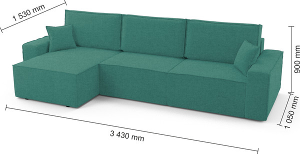 Изображение товара Диван угловой Mio Tesoro Бриз левый (Preston 672)
