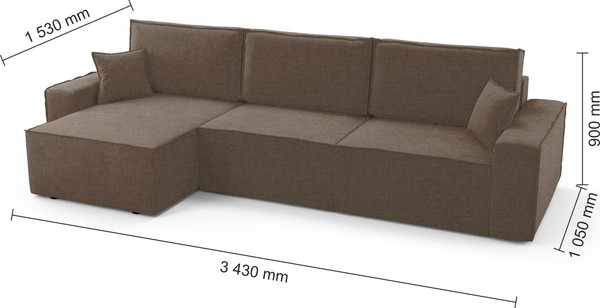 Изображение товара Диван угловой Mio Tesoro Бриз левый (Preston 232)