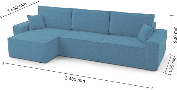 Изображение товара Диван угловой Mio Tesoro Бриз левый (Preston 750)