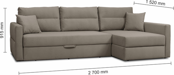 Изображение товара Диван угловой Mio Tesoro Лира правый (Velutto 06)