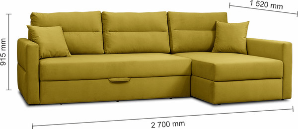 Изображение товара Диван угловой Mio Tesoro Лира правый (Velutto 28)