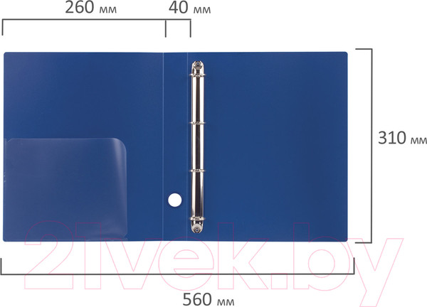 Изображение товара Папка для бумаг Brauberg Стандарт / 221619 (синий)