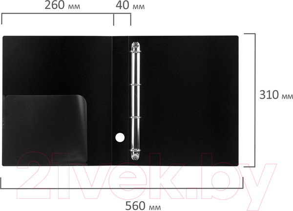 Изображение товара Папка для бумаг Brauberg Стандарт / 221620 (черный)