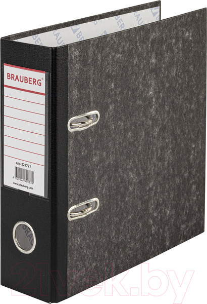 Изображение товара Папка-регистратор Brauberg 221721 (черный/мраморный)