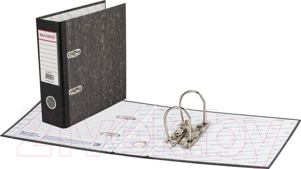 Изображение товара Папка-регистратор Brauberg 221721 (черный/мраморный)