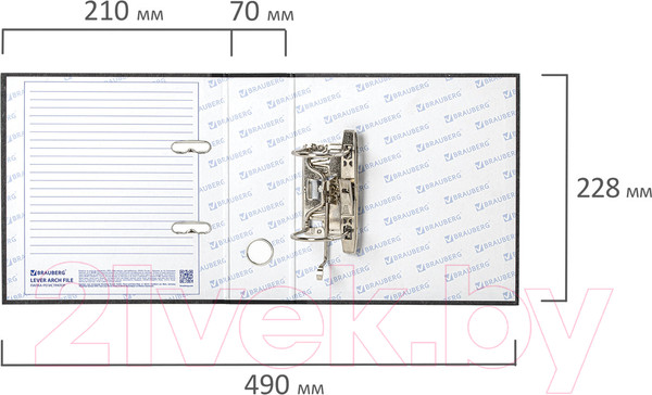 Изображение товара Папка-регистратор Brauberg 221721 (черный/мраморный)