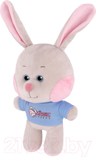 Изображение товара Мягкая игрушка Maxitoys Зайка с розовыми щечками в футболке / MT-MRT-MG01202303-25