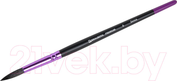 Изображение товара Кисть для рисования Brauberg Premium. Белка №6 / 200975 (круглая)