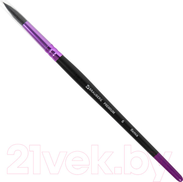 Изображение товара Кисть для рисования Brauberg Premium. Белка №6 / 200975 (круглая)
