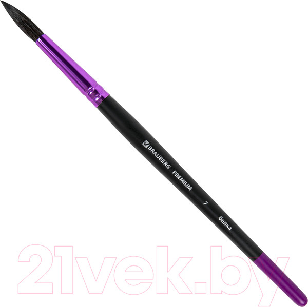 Изображение товара Кисть для рисования Brauberg Premium. Белка №7 / 200976 (круглая)