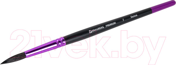 Изображение товара Кисть для рисования Brauberg Premium. Белка №7 / 200976 (круглая)