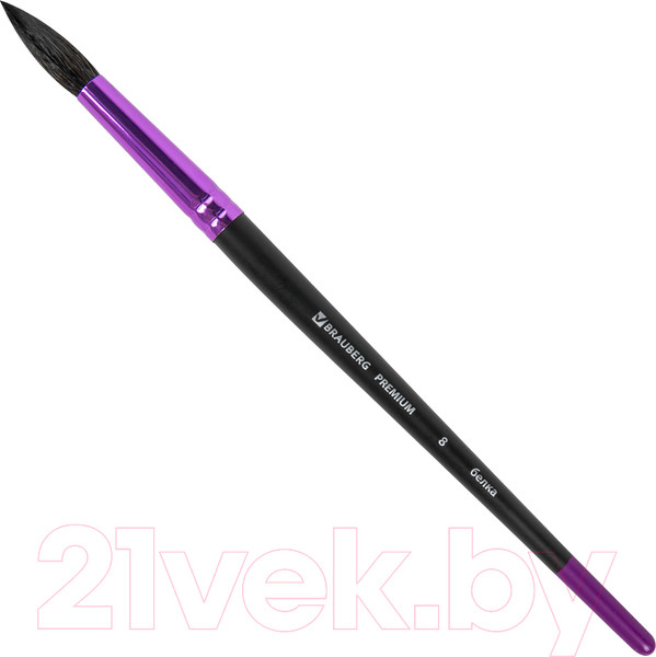 Изображение товара Кисть для рисования Brauberg Premium. Белка №8 / 200977 (круглая)