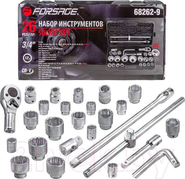 Изображение товара Универсальный набор инструментов Forsage F-68262-9