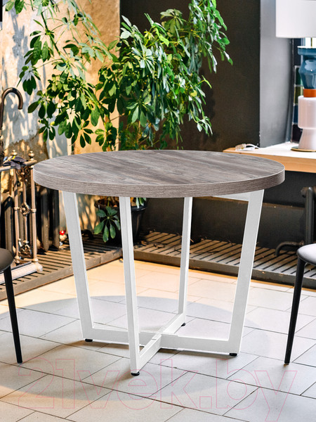 Изображение товара Обеденный стол Millwood Лофт Орлеан Л D100x75 (сосна пасадена/металл белый)