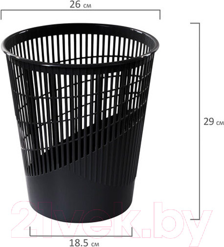 Изображение товара Корзина для бумаг Brauberg 230441 (черный)