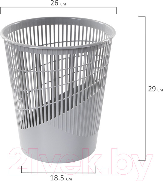 Изображение товара Корзина для бумаг Brauberg 230442 (серый)