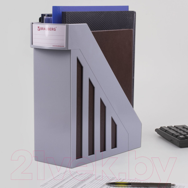 Изображение товара Лоток для бумаг Brauberg Maxi / 231051 (серый)