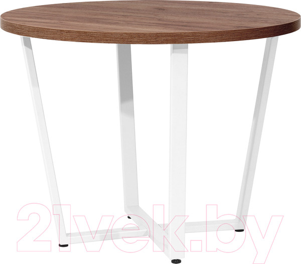 Изображение товара Обеденный стол Millwood Лофт Орлеан Л D100x75 (дуб табачный Craft/металл белый)