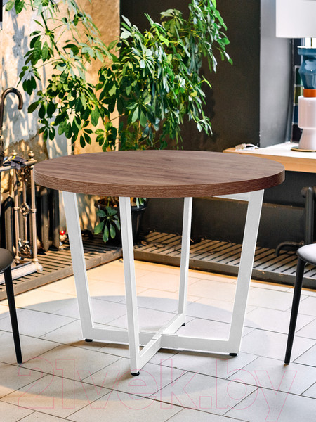 Изображение товара Обеденный стол Millwood Лофт Орлеан Л D110x75 (дуб табачный Craft/металл белый)