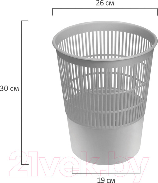 Изображение товара Корзина для бумаг Brauberg 237004 (серый)