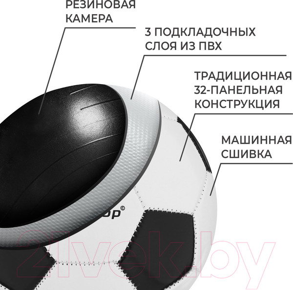 Изображение товара Футбольный мяч Onlytop 1026013 (размер 3)