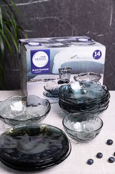 Изображение товара Набор тарелок No Brand Black Diamond / 50556 (14шт)