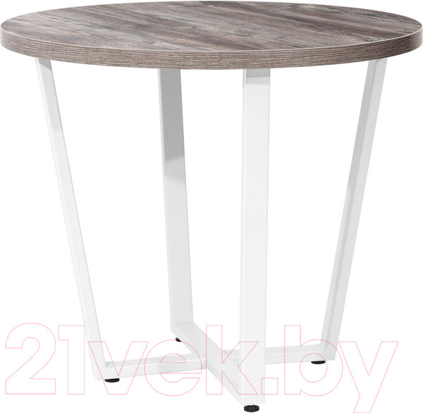 Изображение товара Обеденный стол Millwood Лофт Орлеан Л D90x75 (сосна пасадена/металл белый)