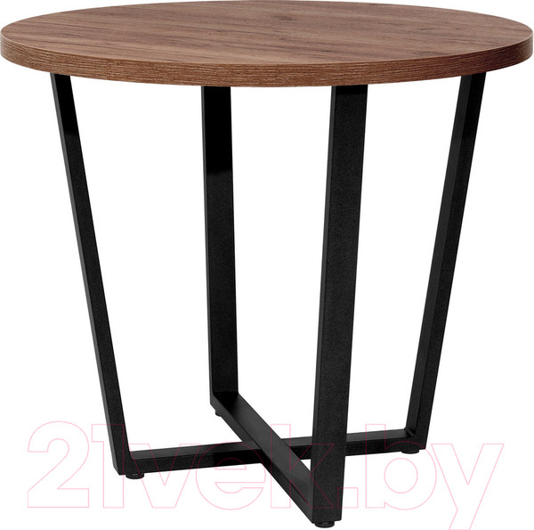 Изображение товара Обеденный стол Millwood Лофт Орлеан Л D90x75 (дуб табачный Craft/металл черный)