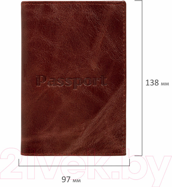 Изображение товара Обложка на паспорт Brauberg Passport / 238197 (коричневый)
