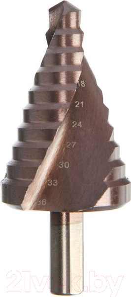 Изображение товара Сверло Tundra Pro ступенчатое HSS-Co трехгранный хвостовик 9-36мм 7546786