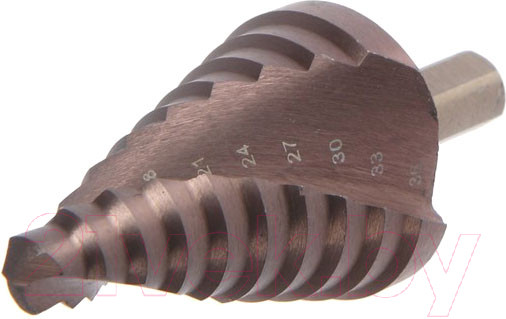 Изображение товара Сверло Tundra Pro ступенчатое HSS-Co трехгранный хвостовик 9-36мм 7546786