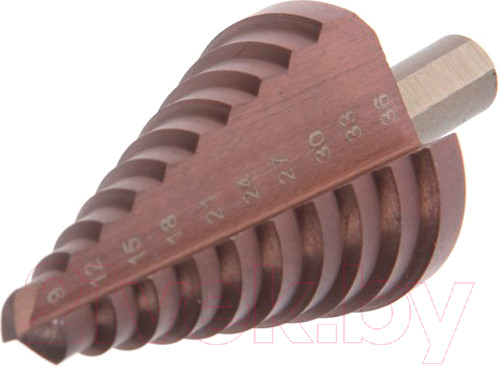 Изображение товара Сверло Tundra Ступенчатое HSS-Co трехгранный хвостовик 9-36мм 7546780