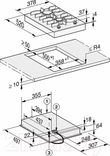 Изображение товара Газовая варочная панель Miele SmartLine CS 7102-1 FL
