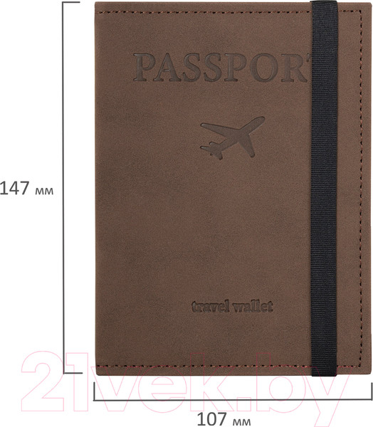 Изображение товара Обложка на паспорт Brauberg Passport / 238204 (коричневый)