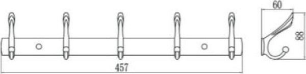 Изображение товара Крючок для ванной РМС A5029