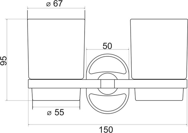 Изображение товара Набор стаканов для зубной щетки и пасты РМС A6021