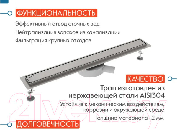 Изображение товара Трап для душа Axus Universal tdu800