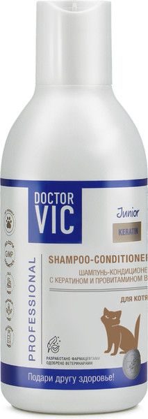 Изображение товара Шампунь для животных Doctor VIC С кератином и провитамином B5 для котят (200мл)