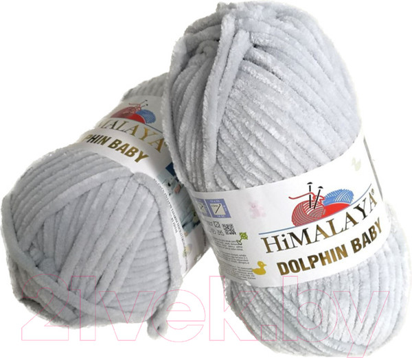 Изображение товара Набор пряжи для вязания Himalaya Dolphin Baby / 80325 (2 мотка, светло-серый)
