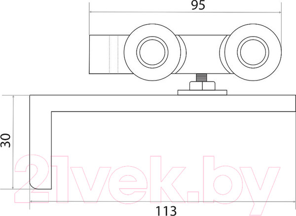 Изображение товара Ролики для раздвижных дверей Trodos QD-863 с фиксатором торц/вкл