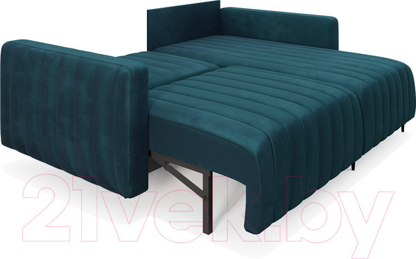 Изображение товара Диван угловой Mebel-Ars Маркфул/Флорент (бархат сине-зеленый Star Velvet 43 Black Green)