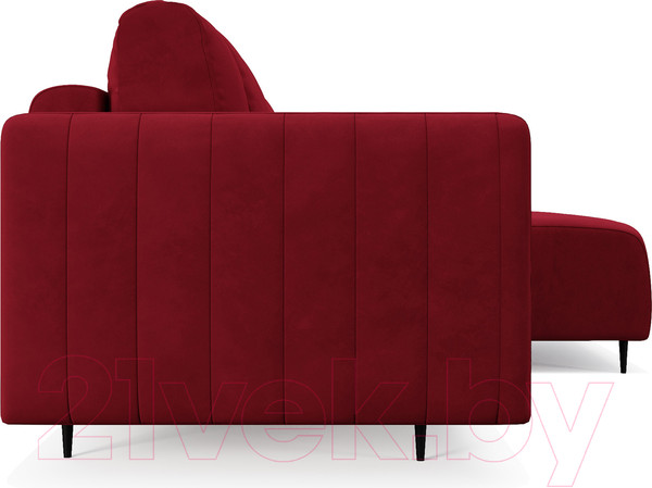 Изображение товара Диван угловой Mebel-Ars Маркфул/Флорент (кордрой красный)