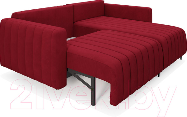 Изображение товара Диван угловой Mebel-Ars Маркфул/Флорент (кордрой красный)