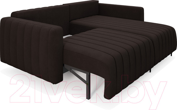 Изображение товара Диван угловой Mebel-Ars Маркфул/Флорент (кордрой коричневый)