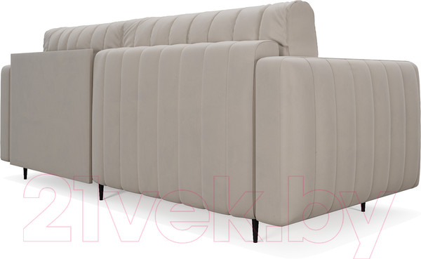Изображение товара Диван угловой Mebel-Ars Маркфул/Флорент (бархат бежевый Star Velvet 6 Biege)