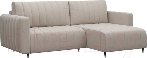 Изображение товара Диван угловой Mebel-Ars Маркфул/Флорент (бархат бежевый Star Velvet 6 Biege)