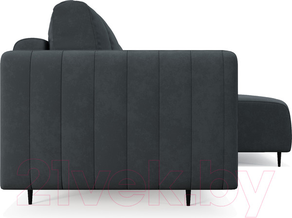 Изображение товара Диван угловой Mebel-Ars Маркфул/Флорент (велюр серо-синий НВ-178 26)