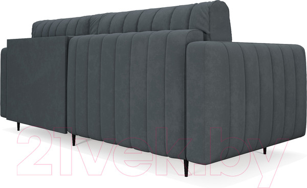 Изображение товара Диван угловой Mebel-Ars Маркфул/Флорент (велюр серо-синий НВ-178 26)